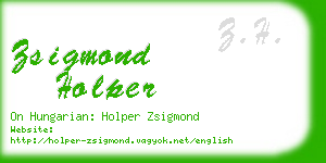 zsigmond holper business card